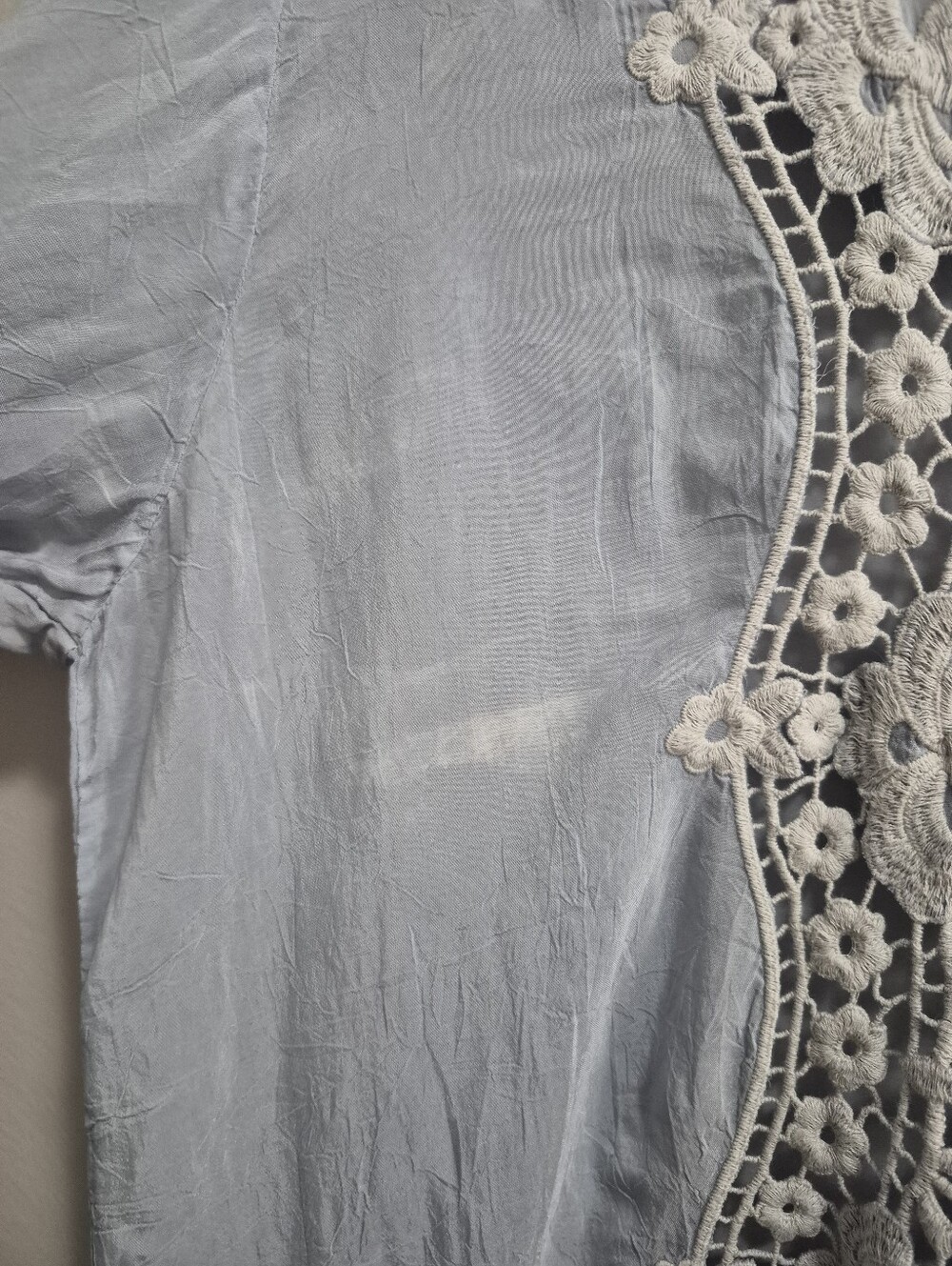 Johnny Was NWT Lace Floral Coastal Beachy Tunic Top Size XL READ FLAWED - Picture 6 of 8